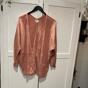 Elegant Peach Open-Front Cardigan